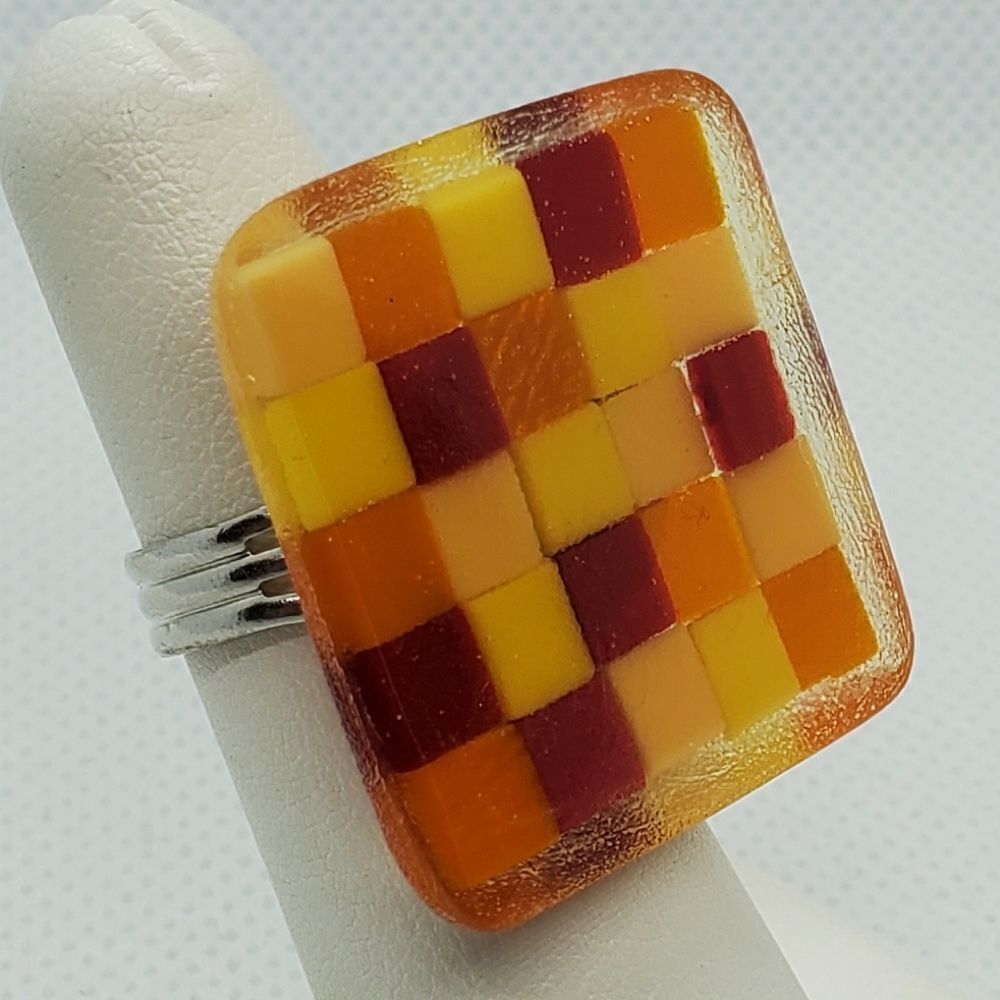 Adjustable Orange, Red, & Yellow Ring - Picture 3 of 6
